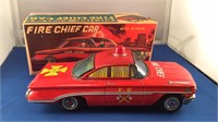 Vintage Nomura Japan Fire Chief Friction Motor Car