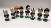 Collection of 8 Modern Football Bobbleheads