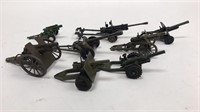 Collection of Vintage Metal Toy Cannon