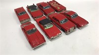 Lot of 8 Bandai Tin Friction Cars