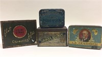 Vintage Set of 4 Tobacco Tins