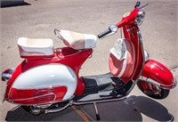1963 Red Vespa 150 MK2 Scooter Vehicle