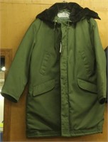 Parka quilted jacket with faux fur lined hood,