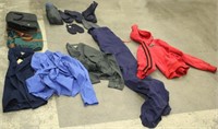 overalls, sweatshirt, 3 shirts- XL, 2XL, XLT, 48R,