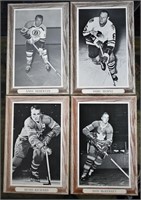 4 pcs Vintage Beehive Hockey Photo Cards  - VG