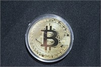 Bit Coin Medallion - 24kt Gold Plated