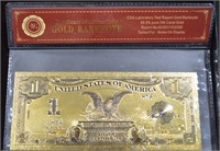 24kt Gold Foil Fantasy Note $1 USD