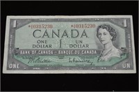 1954 CAD $1  REPLACEMENT Banknote