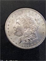 1884 CC Uncirculated Morgan Silver Dollar