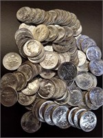 100 Silver Brilliant Uncirculated Roosevelt Dimes