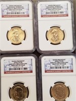 9th & 10th Pres P & D Presidential Dollars NGC UNC