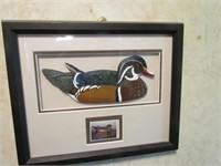 Hand Painted Duck & Stamp