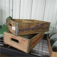 2- Maher wood  pop bottle crates