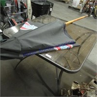 Patio table w/ umbrella, 43" square