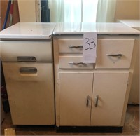 3 metal cabinets