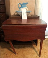 Small Antique Leaf Table, TV Stand, Pitcher/Basin