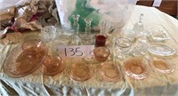 Amber Depression Glass and others