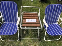 Lawn Chair and Table ( 3pc set)