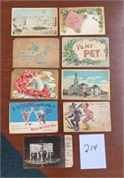 Vintage Postcards with writing on back