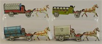 FOUR UNUSUAL DISTLER PENNY TOYS