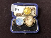 VICTORIAN GOLD LADIES WATCH, HAND PAINTED GOLD