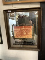 FRAMED "INDIAN" MOTORCYCLE ADV. MIRROR