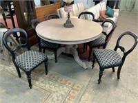 7 PIECE FRENCH STYLE DINING ROOM SUITE