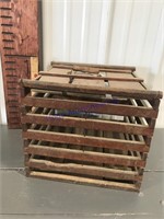 Wood egg crate-approx 10"Tx13"across