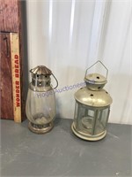 2 hanging candle lanterns-approx 8.5" T