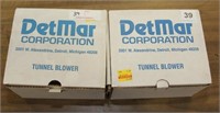 2 Detmar tunnel blowers, (1) 3", (1) 4"