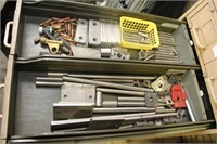 contents of drawer to include stock steel blocking