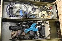 contents of drawer to include bicycle parts,