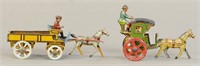 TWO HORSE DRAWN PENNY TOYS
