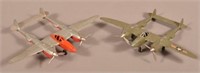 Two Hubley Diecast P-38 Airplanes.
