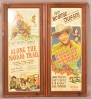 Two Framed Roy Rogers Movie Broadsides.