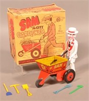 Marx Sam the Gardener Wind-Up Toy with Box.