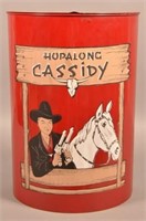 Vintage Hopalong Cassidy Tin Clothes Hamper.