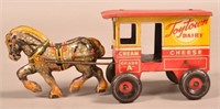 Marx Toytown Dairy Tin Lithograph Wagon.