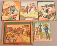 Five Vintage Western Related Puzzles.