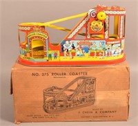 J. Chein Tin Lithograph Wind-up Roller Coaster.