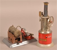 Two Vintage Steam Engine Toys.