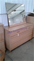 6 drawer dresser w/ mirror 51x 18x21 inches