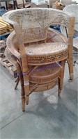 3 wicker chairs-- not perfect