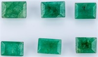 Jewelry 6 Natural Emerald Gemstones