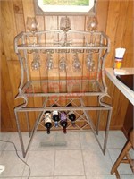 wine rack w/ glasses (wine NOT included)