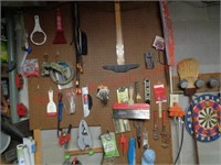 Job lot on wall - cutters, metal pulley +++