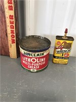 Sinclair LithOline grease tin, 4oz Liquid Wrench