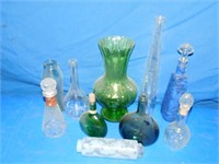 Qty of vases, bottles, etc