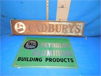 Cadbury's Metal sign & Reynolds sign