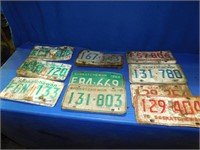 Qty o Sask license plates